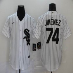 Chicago White Sox #74 Eloy Jimenez white majestic baseball jersey