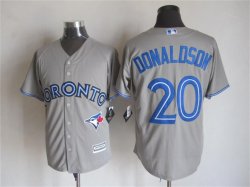 Toronto blue jays #20 Josh Donaldson gray Majestic baseball jerseys