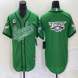 Nike Philadelphia Eagles blank green baseball jerseys Joint name-BD 05