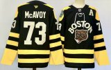 Boston Bruins #73 Charlie McAvoy black NHL Hockey Jerseys-PD 01