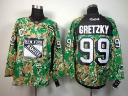 reebok New York Rangers #99 Wayne Gretzky green camo NHL Jerseys