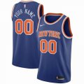 Customized New York Knicks blue basketball jerseys