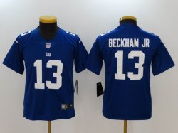 Kid New York Giants #13 Odell Beckham Jr Nike blue Color Rush Limited Jersey