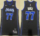 Nike Dallas Mavericks #77 Luca Doncic black nba jerseys -XD