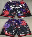 Toronto Raptors black purple orange NBA shorts