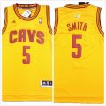 Cleveland Cavaliers JR Smith #5 yellow Swingman nba jersey(1)