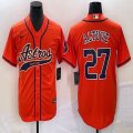 Nike Houston Astros #27 Jose Altuve orange majestic baseball jerseys Joint name -BD 02