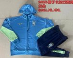 2024-2025 Brazil team skyblue blue sports Hooded Sweatshirt with Long Trousers F560