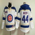 Chicago Cubs Anthony Rizzo 44# white gray mlb baseball Hooded Sweatshirt