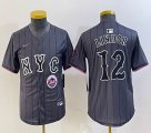 Youth Nike New York Mets #12 Francisco Lindor gray majestic mlb jerseys majestic baseball jerseys 04