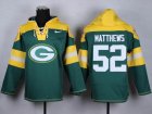 Green Bay Packers 52 matthews yellow Green nike nfl Hooded Sweatshirt