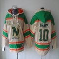 Dallas Stars #10 Patrick Sharp beige green NHL hooded sweatshirt