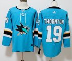 Adidas San Jose Sharks #19 Joe Thornton green Ice Hockey Jersey