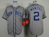 San Diego Padres Johnny Manziel #2 gray MLB jersey