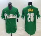 Nike Philadelphia Phillies #28 Alec Bohm green majestic baseball jersey