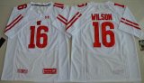 2016 UA Wisconsin Badgers Russell Wilson 16 College Football Jersey - White