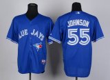 Toronto Blue Jays 55# Josh Johnson Blue MLB Jerseys