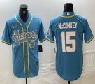 Nike Chargers #15 Ladd McConkey skyblue baseball Joint name -BD 02