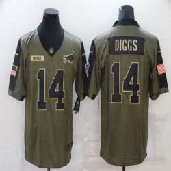 Nike Buffalo Bills #14 Stefon Diggs green 2021 Salute to Service Limited Jersey