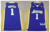 Los Angeles Lakers #1 D-Angelo Russell purple nba basketball jerseys