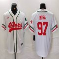 Nike San Francisco 49ers #97 Nick Bosa white baseball jerseys Joint name-BD