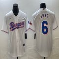 Nike Texas Rangers #6 Josh Jung white majestic baseball jerseys