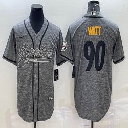 Nike Pittsburgh Steelers #90 T. J. Watt Hemp gary baseball jerseys Joint name-BD