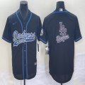 Nike Los Angeles Dodgers blank black majestic baseball jerseys Joint name -BD 02