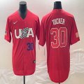 2023 World Cup #30 Kyle Tucker red USA majestic baseball jerseys