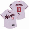 Nike Washington Nationals #11 Zimmerman White Flexbase Authentic Collection Jersey