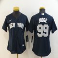 Women Nike New York Yankees #99 Aaron Judge dark blue majestic baseball Jersey