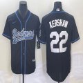 Nike Los Angeles Dodgers #22 Clayton Kershaw black majestic baseball Jerseys Joint name -BD