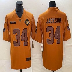 Las Vegas Raiders 34# Bo Jackson 2023 Brown Salute To Service Limited Jerseys