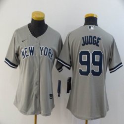 Women Nike New York Yankees #99 Aaron Judge gray majestic baseball Jersey