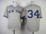 New York Yankees #34 Grey mlb baseball Jerseys