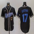 Los Angeles Dodgers #17 Shohei Ohtani black Nike majestic baseball Jersey Joint name -BD 10