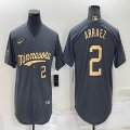 2022 MLB All-Star Nike Minnesota Twins #2 Luis Arraez gray majestic baseball jersey