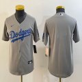 Women Los Angeles Dodgers blank gray nike majestic baseball Jersey