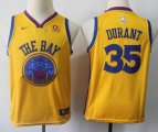 Youth Nike Golden State Warriors #35 Kevin Durant yellow NBA Basketball Jersey-S8