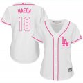 2017 Women Los Angeles Dodger #18 Maeda white majestic mlb jersey