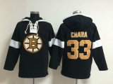 Boston Bruins 33# Zdeno Chara Black NHL Hooded Sweatshirt