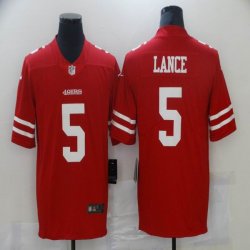 Nike San Francisco 49ers #5 Trey Lance red color Rush Limited Jersey