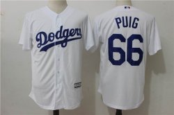 2017 Los Angeles Dodger 66 Yasiel Puig white baseball jersey