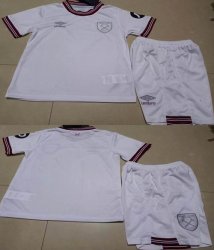 2023-2024 West Ham United white kid soccer jerseys away