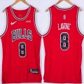 Nike Chicago Bulls #8 Zach Lavine red nba basketball jerseys 75th-XD 01