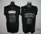 Boston Celtics 9 Rajon Rondo black nba jerseys