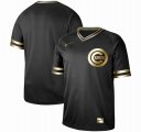 Nike Chicago Cubs blank black gold baseball jersey