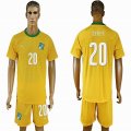 2016-2017 Ivory team SEREY #20 yellow soccer jersey home