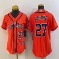 Women Nike Houston Astros #27 Jose Altuve orange majestic baseball jerseys