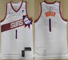 Nike Phoenix Suns #1 Devin Booker white NBA basketball Jerseys-HL